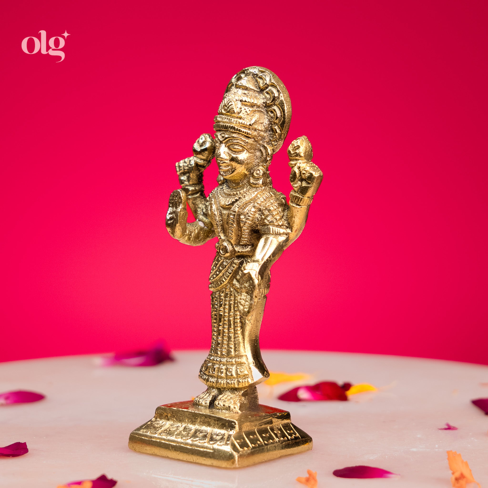 Brass Graceful Standing Lakshmi Murti (4 Inch)