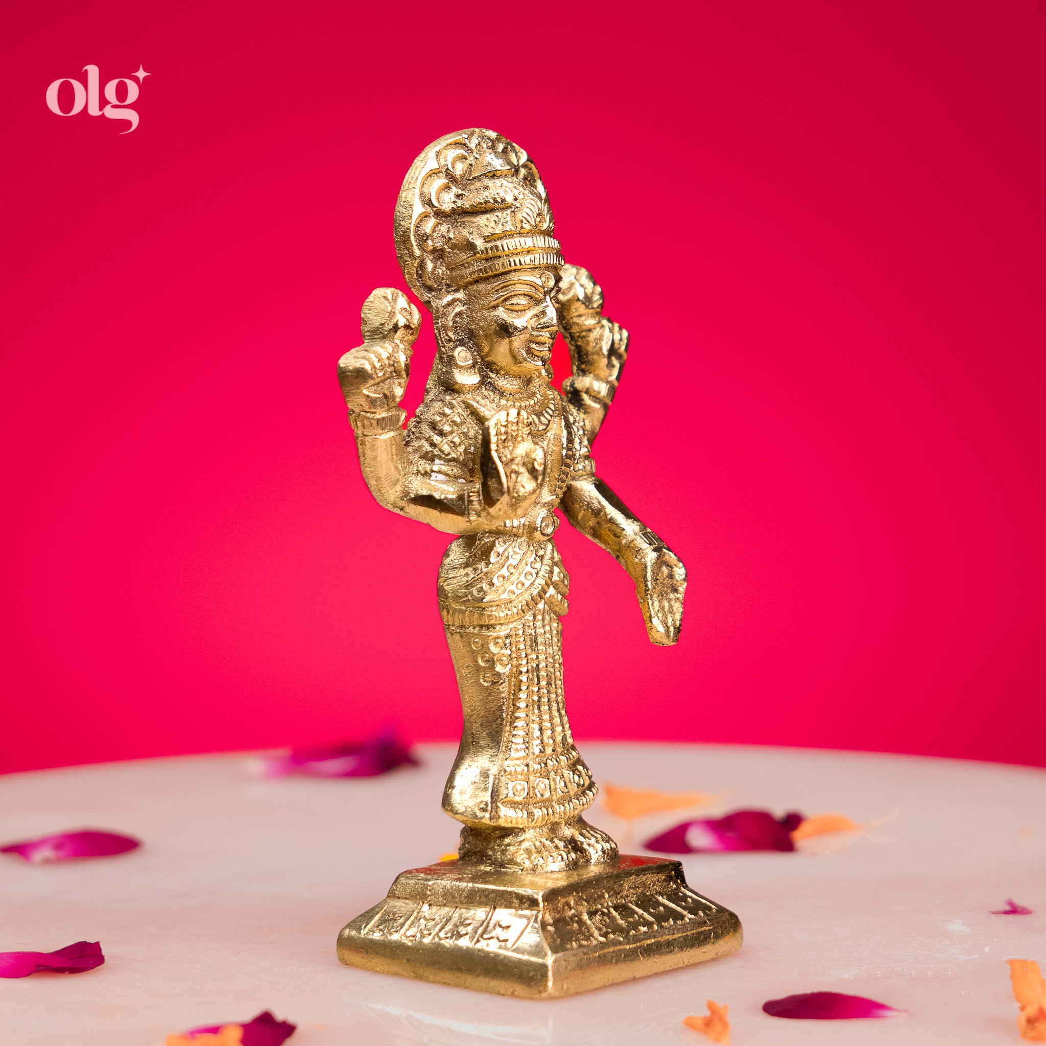 Brass Graceful Standing Lakshmi Murti (4 Inch)