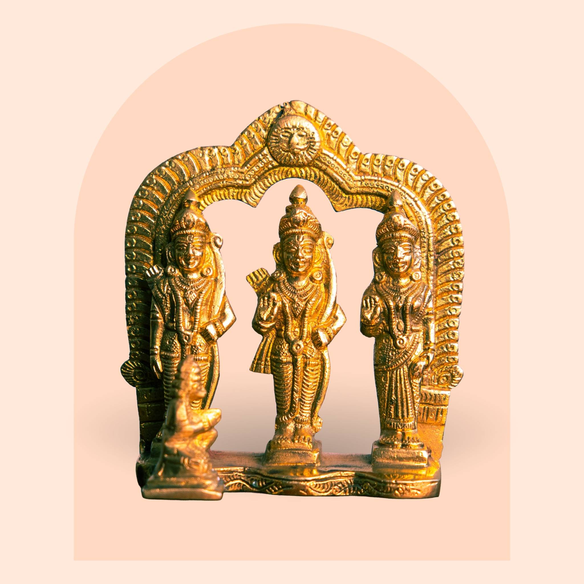 Brass Ram Darbar Idol Set (6 Inch)