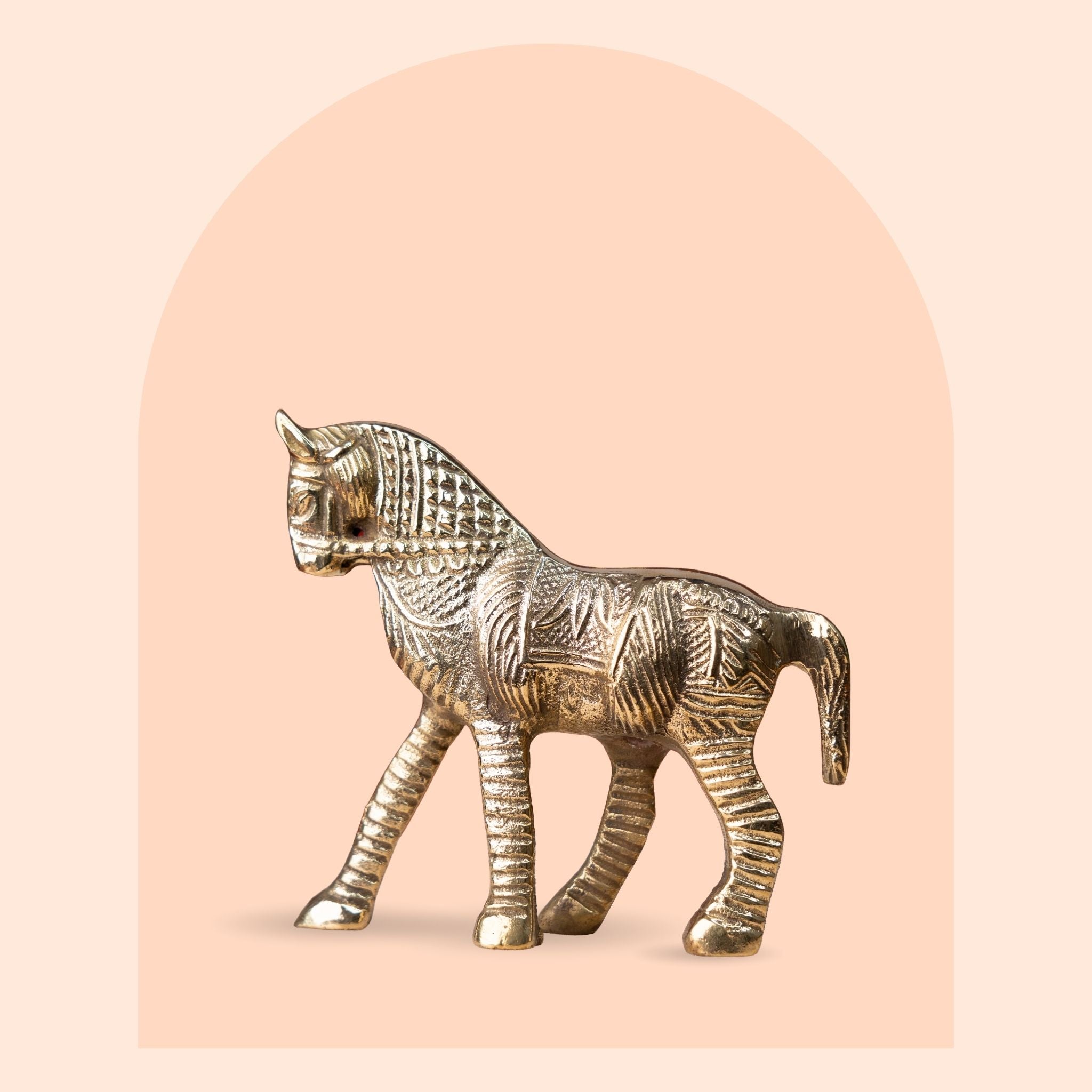 Brass Decorative Horse Figurine for Home Decor