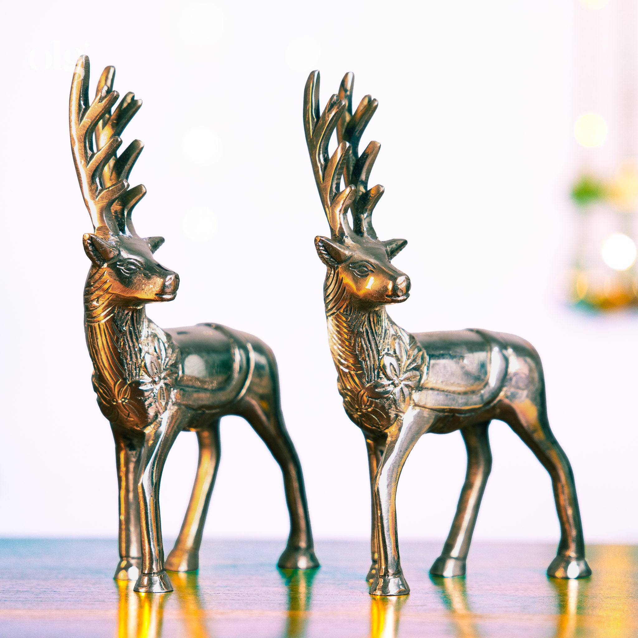 Elegant Brass Deer - Set of two (7 Inch)